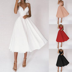 Constance - Satin Midi with Full Skirt