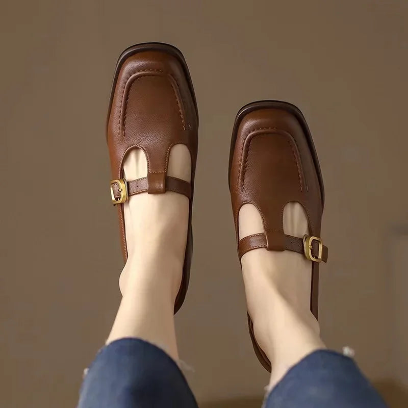 Emilia - Square Toe Mary Jane Shoes
