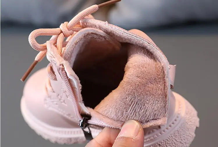 Lorraine - Kids Quilted Lace up Boots