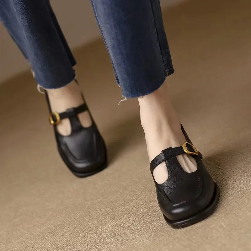 Emilia - Square Toe Mary Jane Shoes