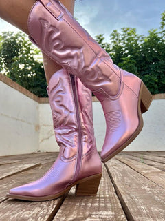 Gracie - Metallic Western Boots
