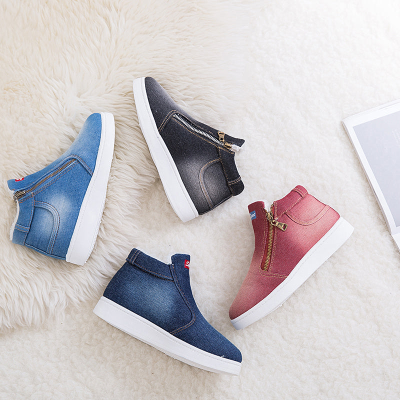 Phyllis - Fur Lined Zip Ankle Boots
