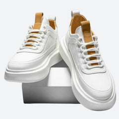 Nicholas - Chunky Platform Sneakers — White/Brown