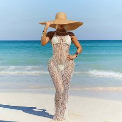 Courtney - Lace Beach Cover Up Dress — White