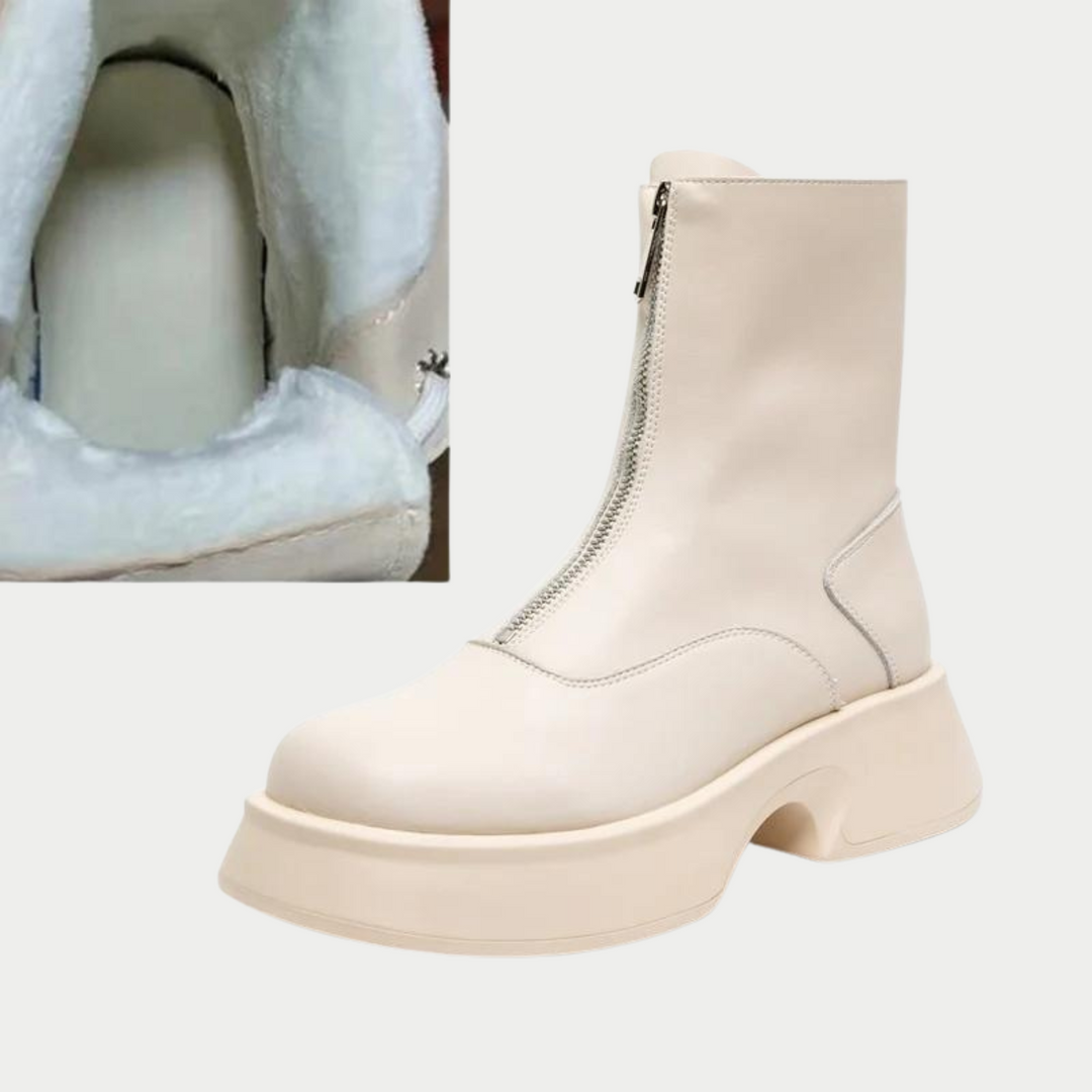 Alice - Zip Front Chunky Boots