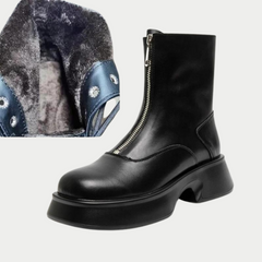 Alice - Zip Front Chunky Boots