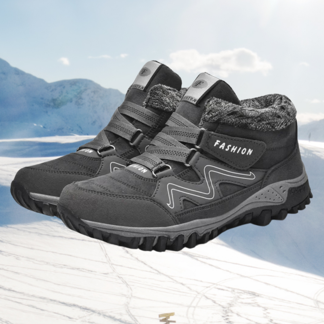 Abigail - Fur Lined Hiking Boots — Grey