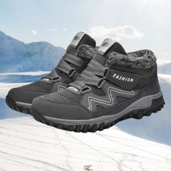 Abigail - Fur Lined Hiking Boots — Grey
