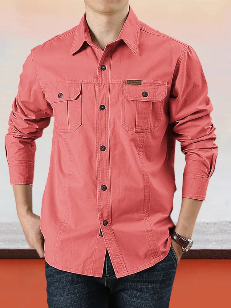 Sebastian - Cotton Utility Shirt — Pink