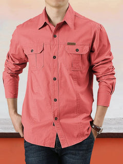 Sebastian - Cotton Utility Shirt — Pink