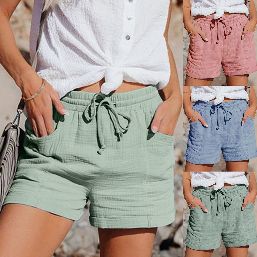 Bernadette - Linen Drawstring Shorts