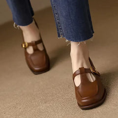 Emilia - Square Toe Mary Jane Shoes