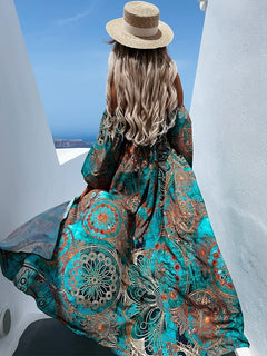 Aisling - Print Off Shoulder Maxi