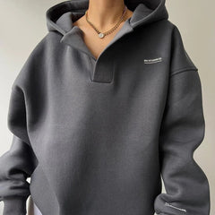 Florence - Collared Sweatshirt — Grey