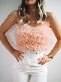 Kathleen - Ruffle Strapless Top