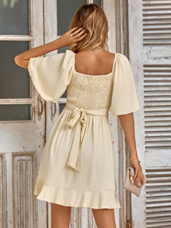 Kimberley - Wrap Mini with Flutter Sleeves