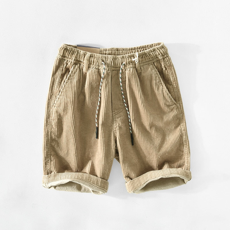 Jordan - Corduroy Drawstring Shorts — Khaki