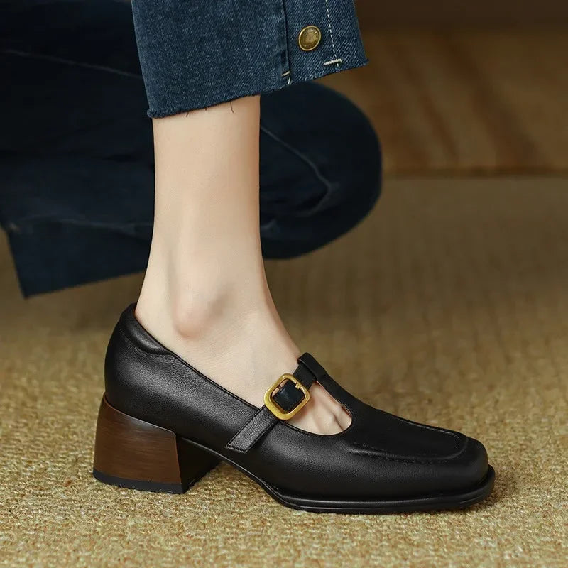 Emilia - Square Toe Mary Jane Shoes