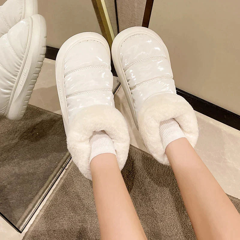 Sarah - Padded Boots with Fur Trim