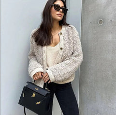 Sienna - Teddy Button Cardigan