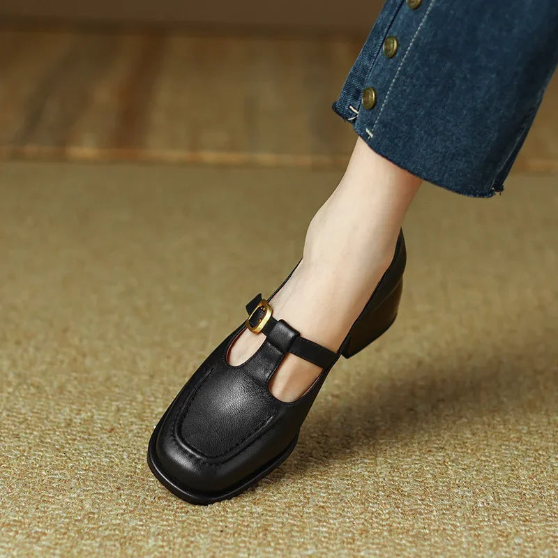 Emilia - Square Toe Mary Jane Shoes