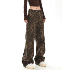 Mackenzie - Leopard Print Wide Jeans