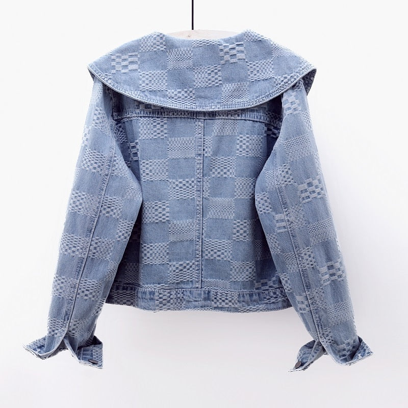 Sienna - Denim Jacket with Big Collar