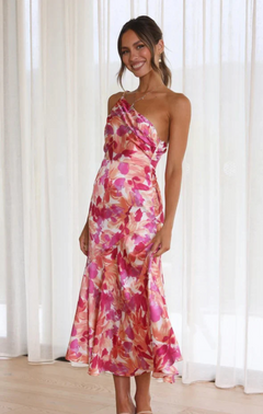 Sophie - Floral One Shoulder Midi