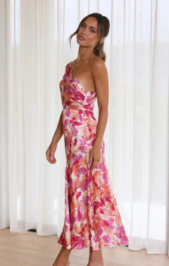 Sophie - Floral One Shoulder Midi