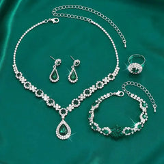 Freya - Green Crystal Jewellery Set