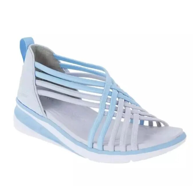 Rhiannon - Strappy Flat Sandals — Blue