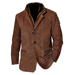 Ralph - Suede Blazer Jacket — Dark brown