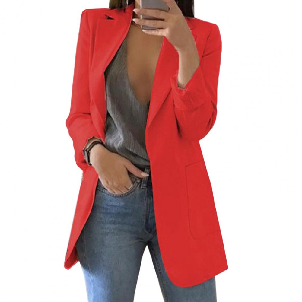 Jessica - Oversized Pocket Blazer — Red