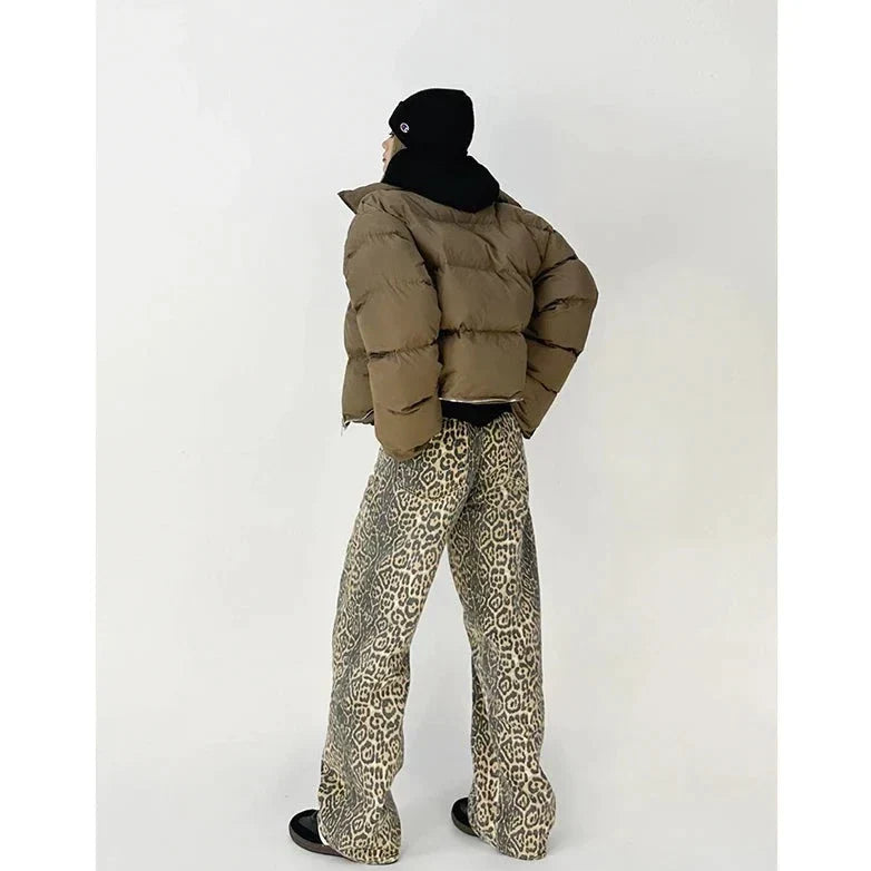 Mackenzie - Leopard Print Wide Jeans