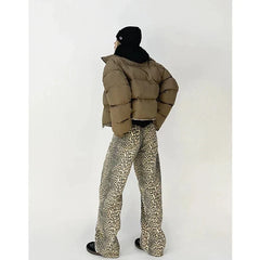 Mackenzie - Leopard Print Wide Jeans