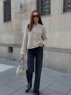 Sienna - Teddy Button Cardigan