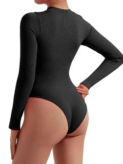 Aria - Ribbed Zip Bodysuit