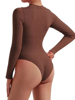 Aria - Ribbed Zip Bodysuit
