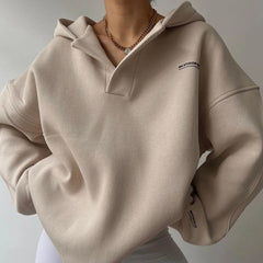Florence - Collared Sweatshirt — Beige