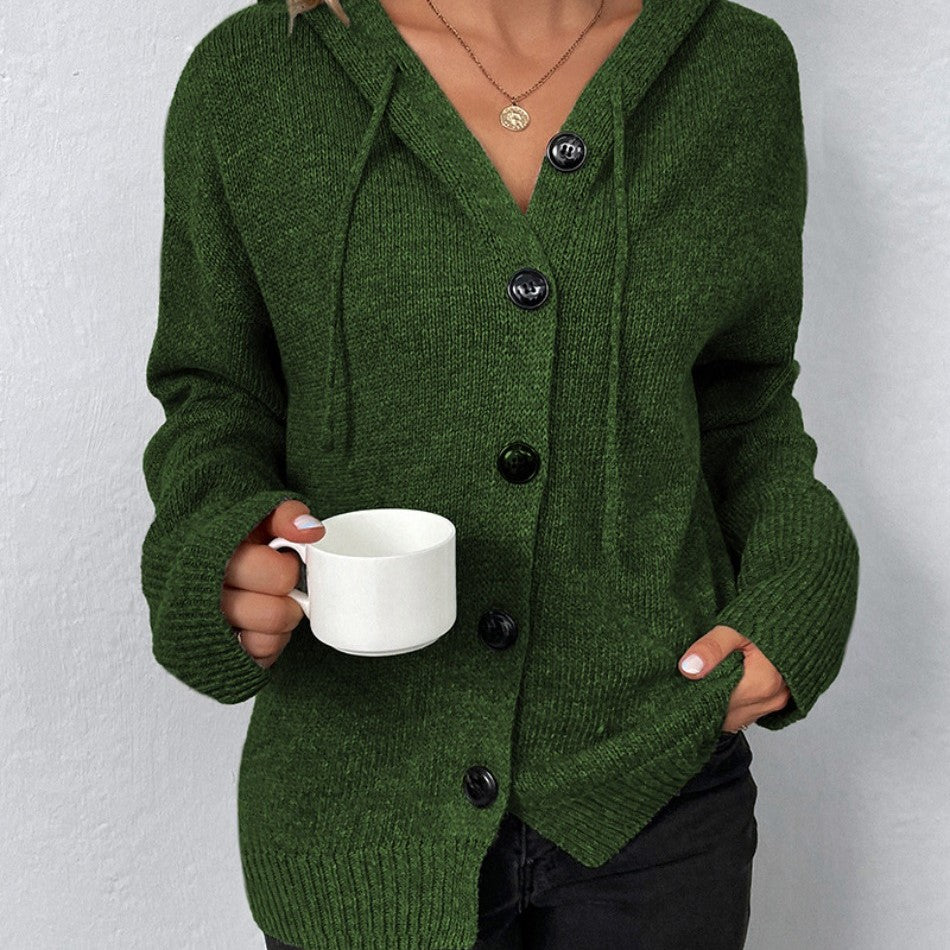 Scarlett - Button Front Cardigan — Green