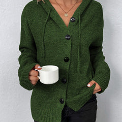 Scarlett - Button Front Cardigan — Green