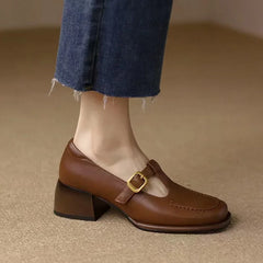 Emilia - Square Toe Mary Jane Shoes