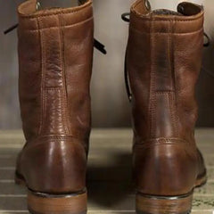 Rochelle - Lace up Boots with Fold Cuff