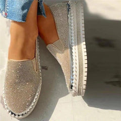 Frances - Rhinestone Slip on Shoes