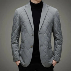 Archie - Quilted Down Blazer — Sterling Grey