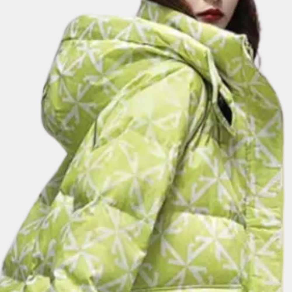 Annalise - Geometric Print Hooded Coat