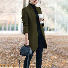 Maxine - Longline Blazer Coat — Green