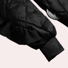 Vanessa - Quilted Coat with Puff Shoulders