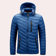 Barnaby - Hooded Lightweight Puffer — Blue