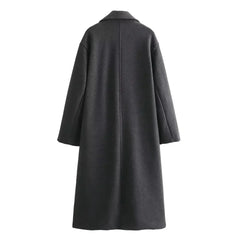 Aria - Long Double Breasted Wool Coat